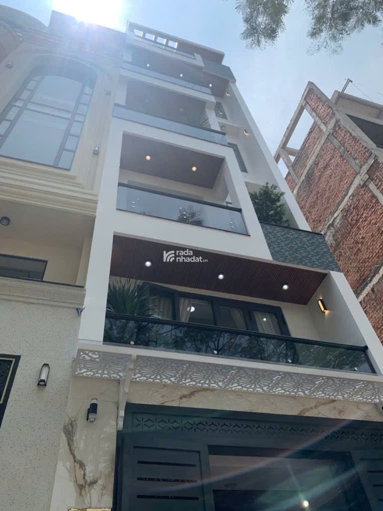 Nhà mới 6 tầng  Hẻm 8m thông 1 trục bờ kè tham lương Phan Huy Ích Gò Vấp 4x16m 14.5 Tỷ