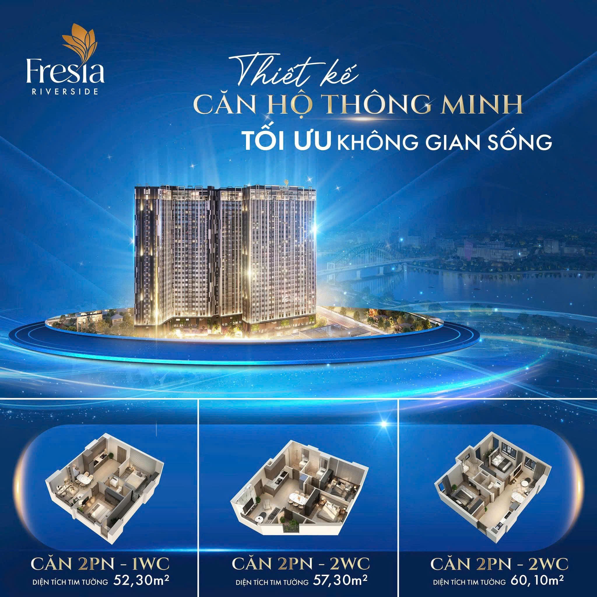 Chỉ từ 1.79 tỷ CĂN HỘ FRESIA REVERSIDE VIEW SÔNG SỐNG ĐỈNH