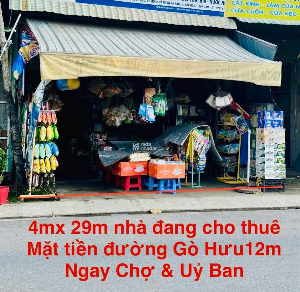chính chủ bán nhà mặt tiền đường gò hưu ấp mới 1 mỹ hạnh nam 3,7tỷ shr