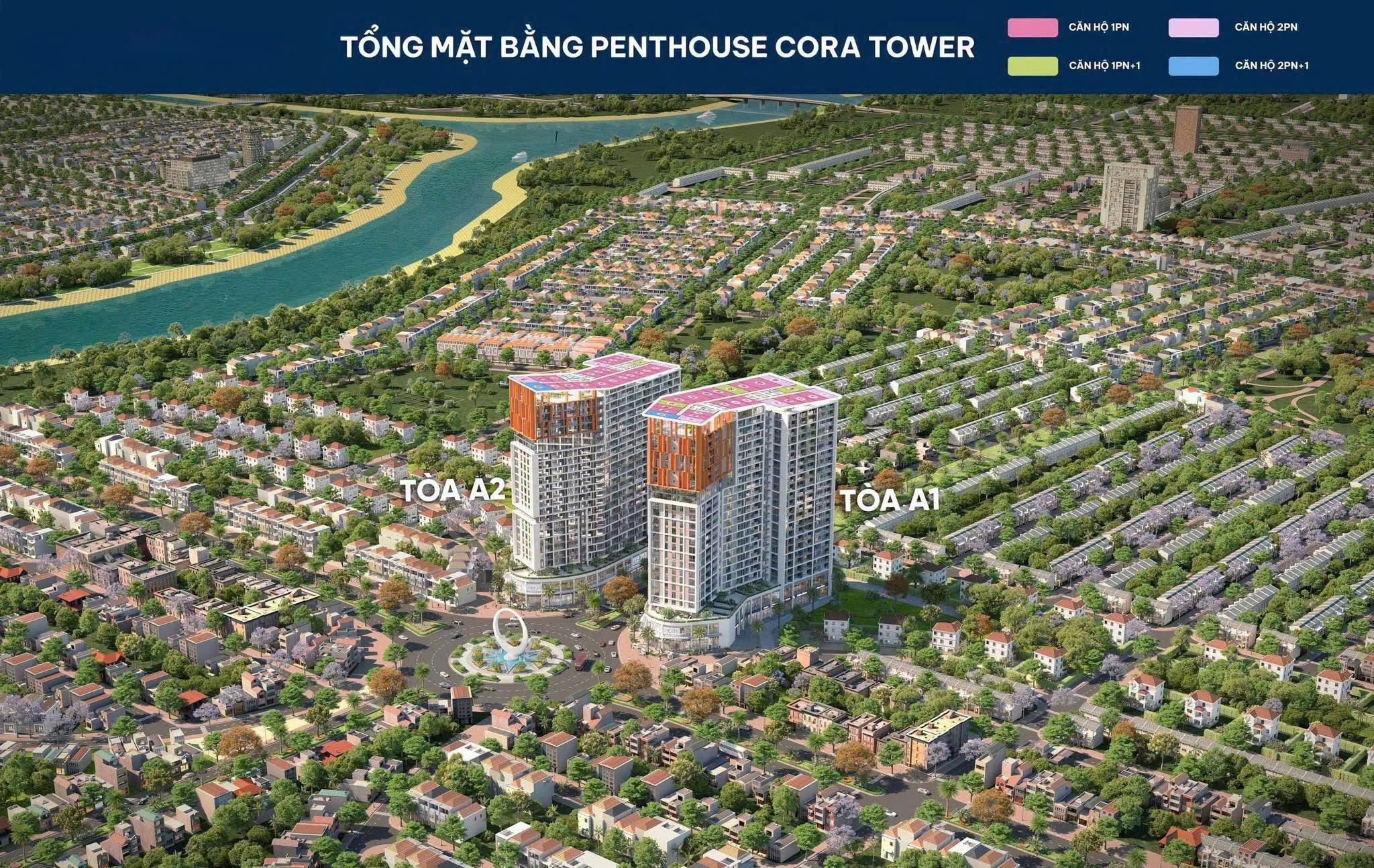 PENTHOUSE CORA TOWER SỞ HỮU LÂU DÀI, TRẦN CAO 7M, THIẾT KẾ DUPLEX GIÁ TRỊ KHAI THÁC VƯỢT TRỘI