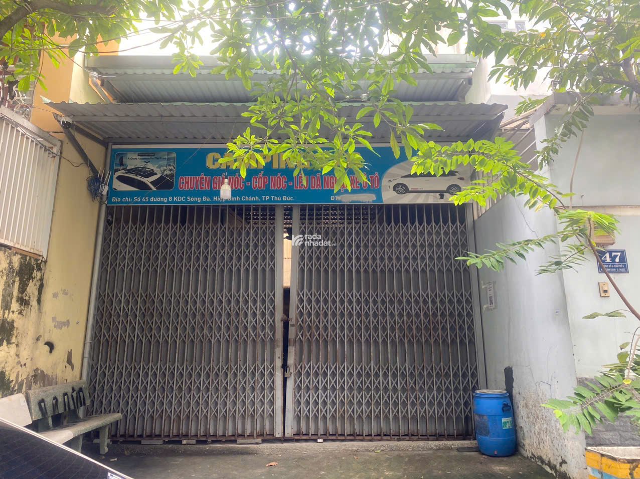 cho thuê kho diện tích 5x18, có sẵn kệ để hàng