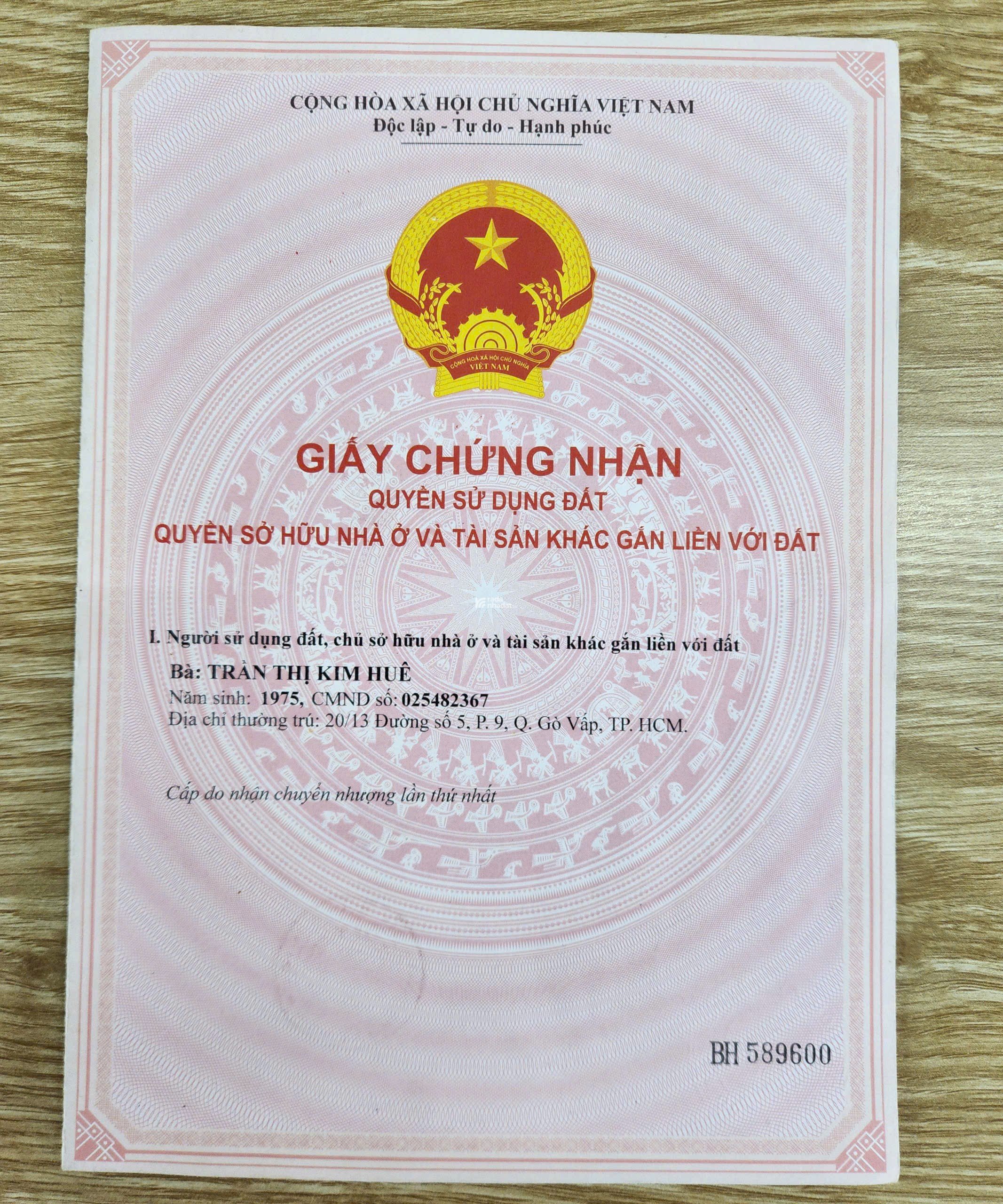  **BÁN NHÀ HẺM 82 LÝ CHÍNH THẮNG QUẬN 3**