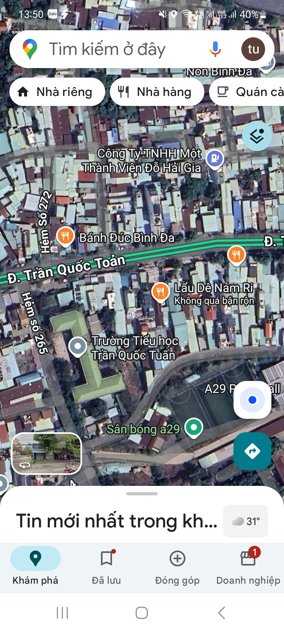 Bán nhà mặt đường trần quốc toản phường bình đa