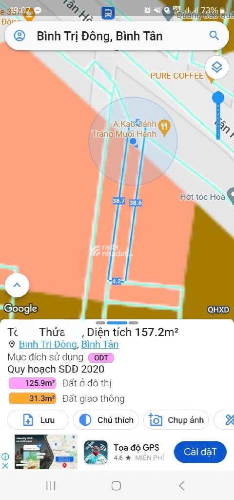 MẶT TIỀN TÂN HOÀ ĐÔNG, BÌNHTÂN (157m2- 4m x 39m x 2 TẦNG) 10,6 TỶ TL