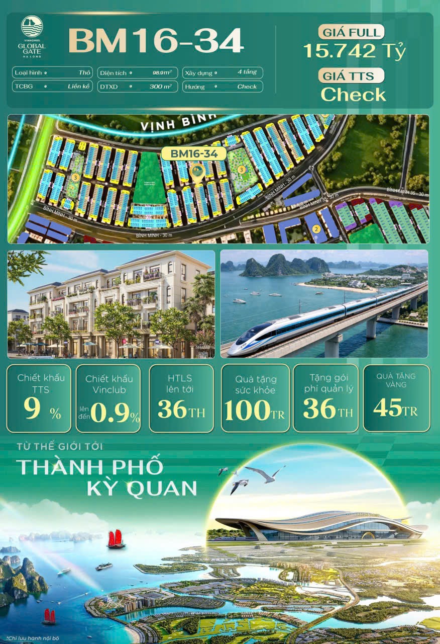 Vinhome Global Gate Hạ Long đón đầu giá trị