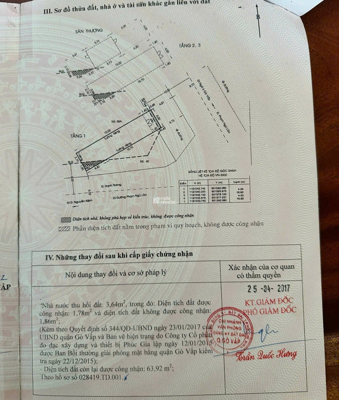 24/7: HOT BÁN NHÀ MT ĐƯỜNG PHẠM NGŨ LÃO, PHƯỜNG 3, QUẬN GÒ VẤP