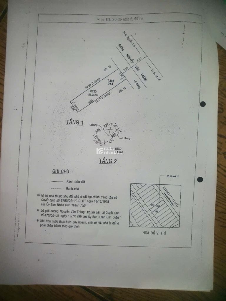 MẶT TIỀN KINH DOANH - QUẬN 1 - 2 TẦNG - 70M2 - 38 TỶ TL 