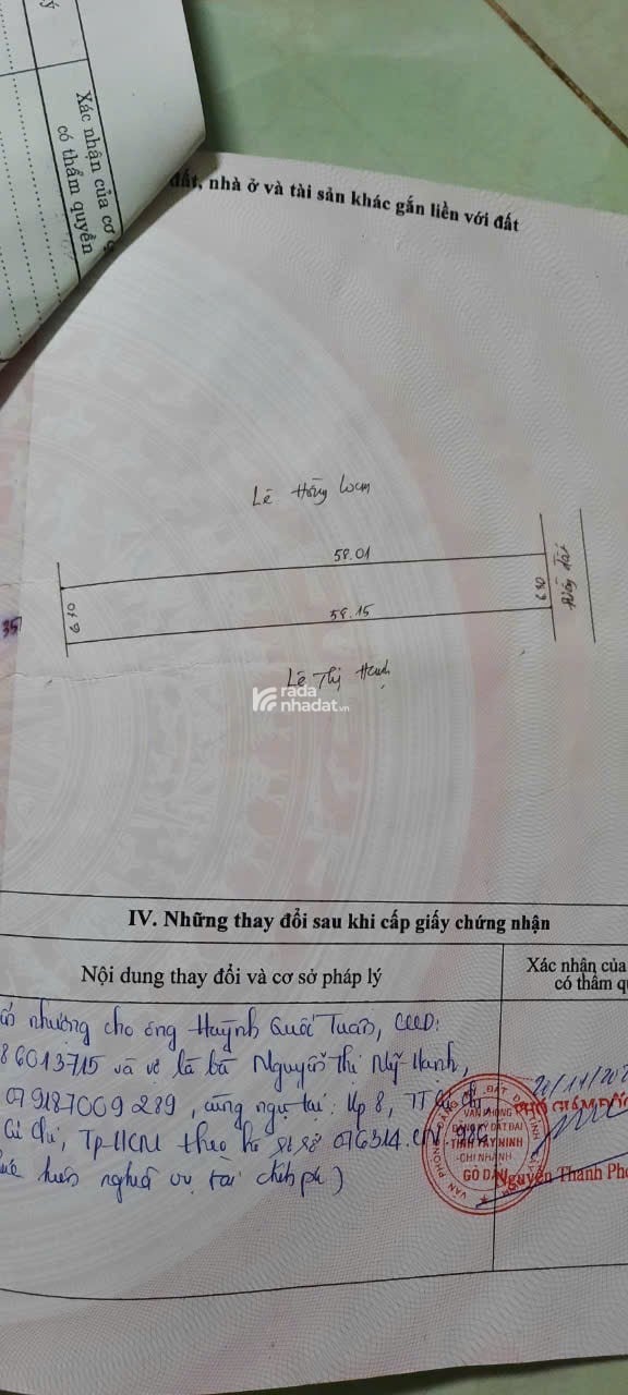 Chủ ngộp cần ra nhanh lô đất 1/ đường Hùng Vương Gò Dầu Tây NinhDt 6.5 x 54m Giá mong.muốn 980tr