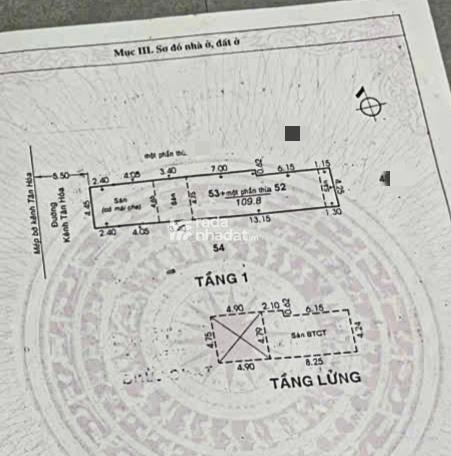 MẶT TIỀN KINH DOANH - KÊNH TÂN HÓA - 3 TẦNG - 110M2 (4.5x25) - THU NHẬP ỔN ĐỊNH 30 TRIỆU/TH -17 TỶ 