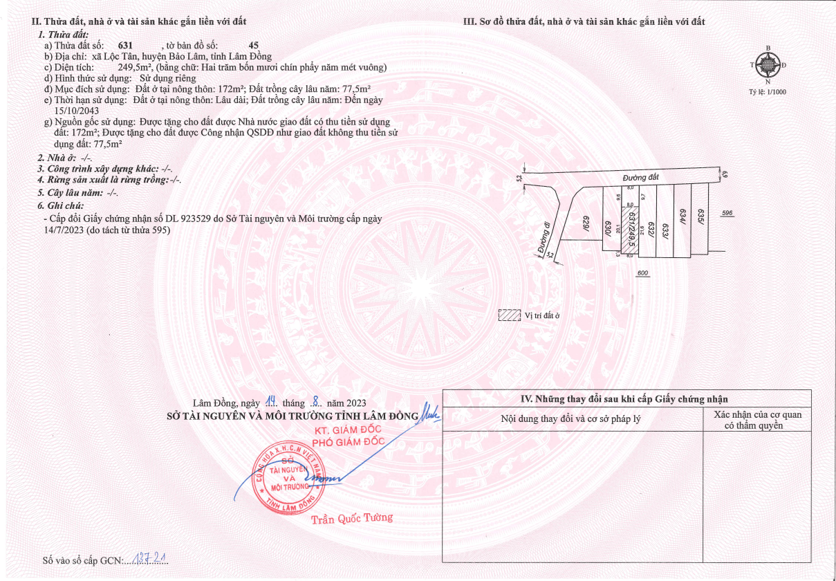 2 lô đất nền view đồi biệt thự mặt tiền đường Lý Thái Tổ (28m) nối dài TP. Bảo Lộc