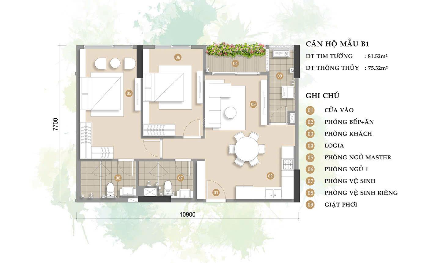 Trellia Cove trực tiếp CĐT 2PN 61m2 chỉ 4tỷ - thanh toán theo tiến độ 0.5%/tháng, CK 15.5%