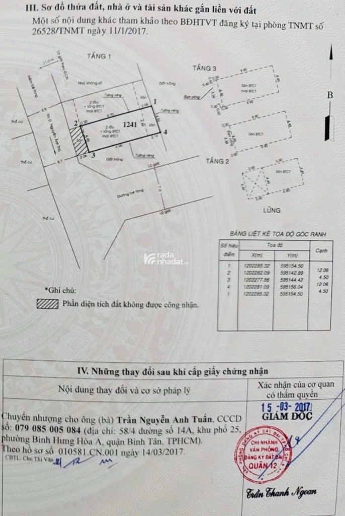 BÁN NHÀ TCH10 TRUNG MỸ TÂY - QUẬN 12 - DIỆN TÍCH 63m - NHÀ 4 TẦNG BTCT - OTO VÀO NHÀ - CHỈ 6.5 TỶ.