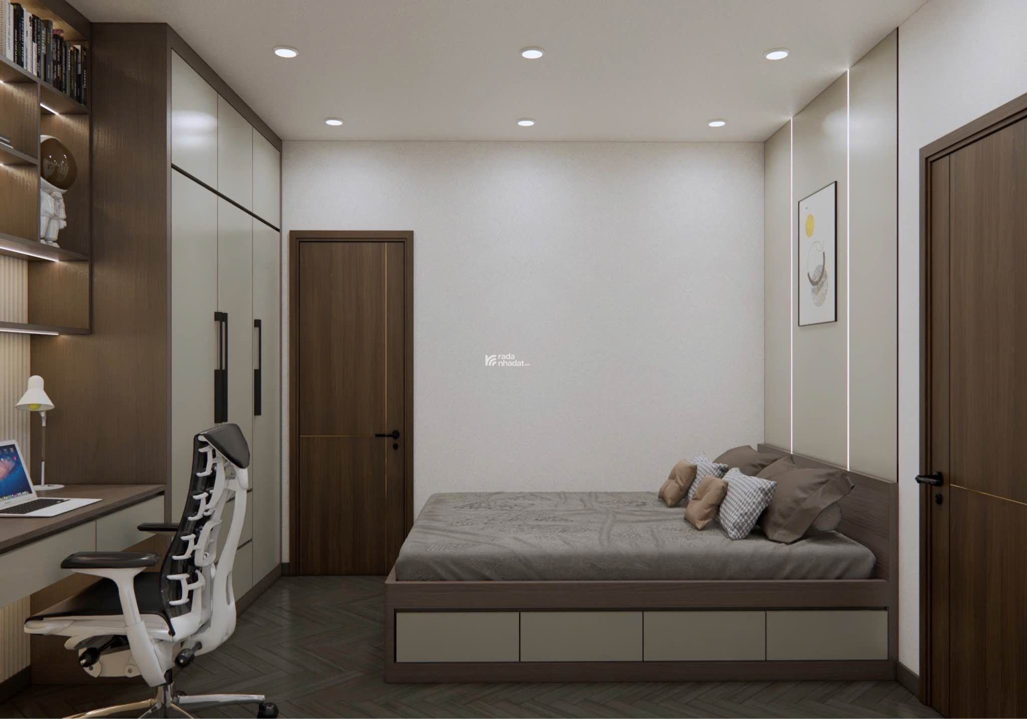 Cho thuê chung cư Hoà Phát Nguyễn Đức Cảnh, 2 ngủ, 2 vệ sinh, nội thất đầy đủ, view hồ, giá 12tr