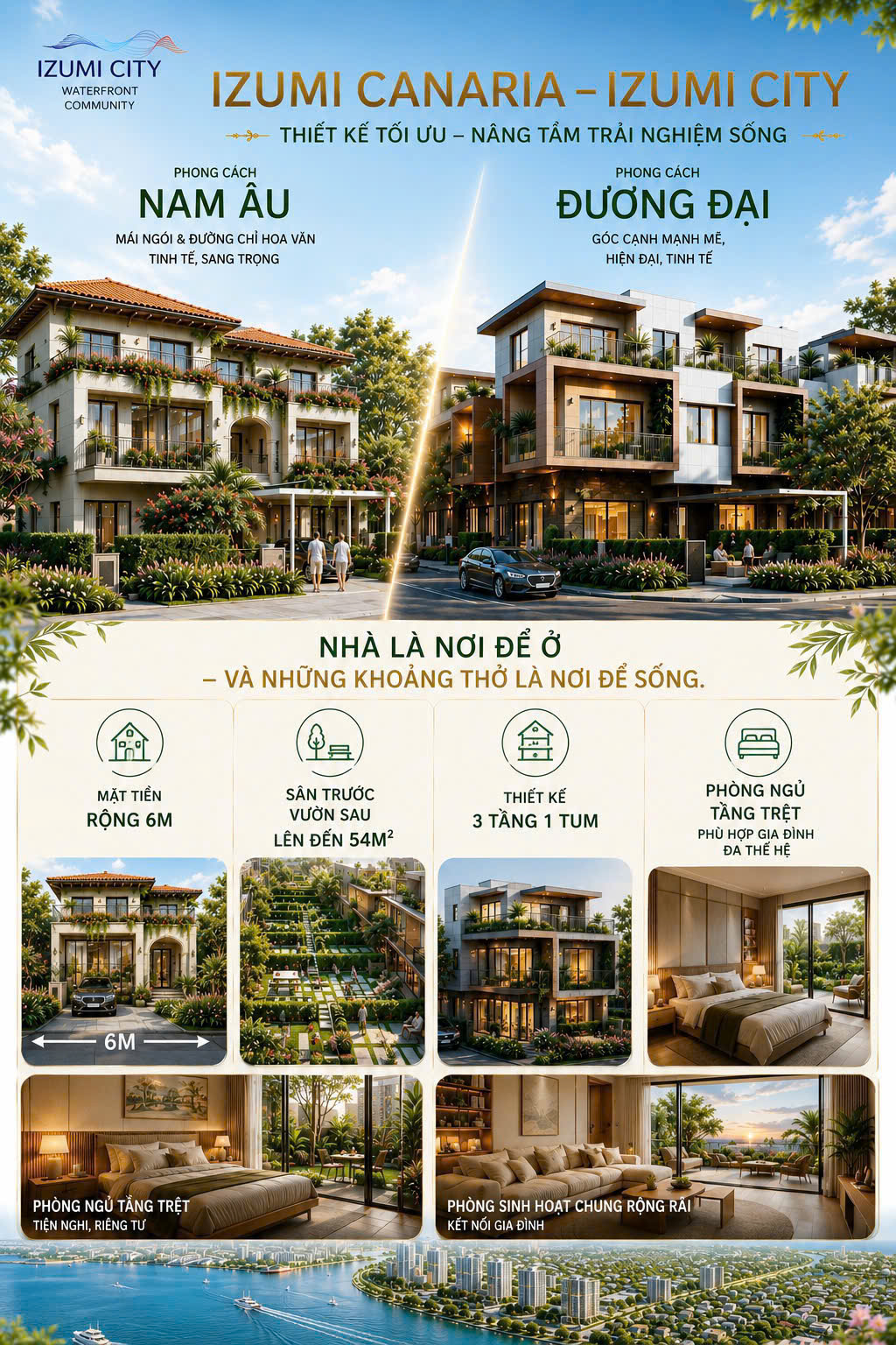 Nhà Phố Vườn Izumi City (170ha), Nguyễn Hữu Cảnh, ven sông Đồng Nai, 156m2 3 lầu giá 7.9 tỷ