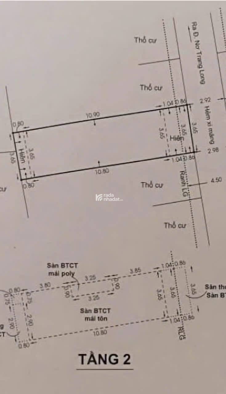 SIỂU PHẨM ĐẸP LUNG LINH 50M2 (NƠI TRANG LONG p13 BT) Cạnh MT Ô TÔ GẠCH XUYÊN TÂM