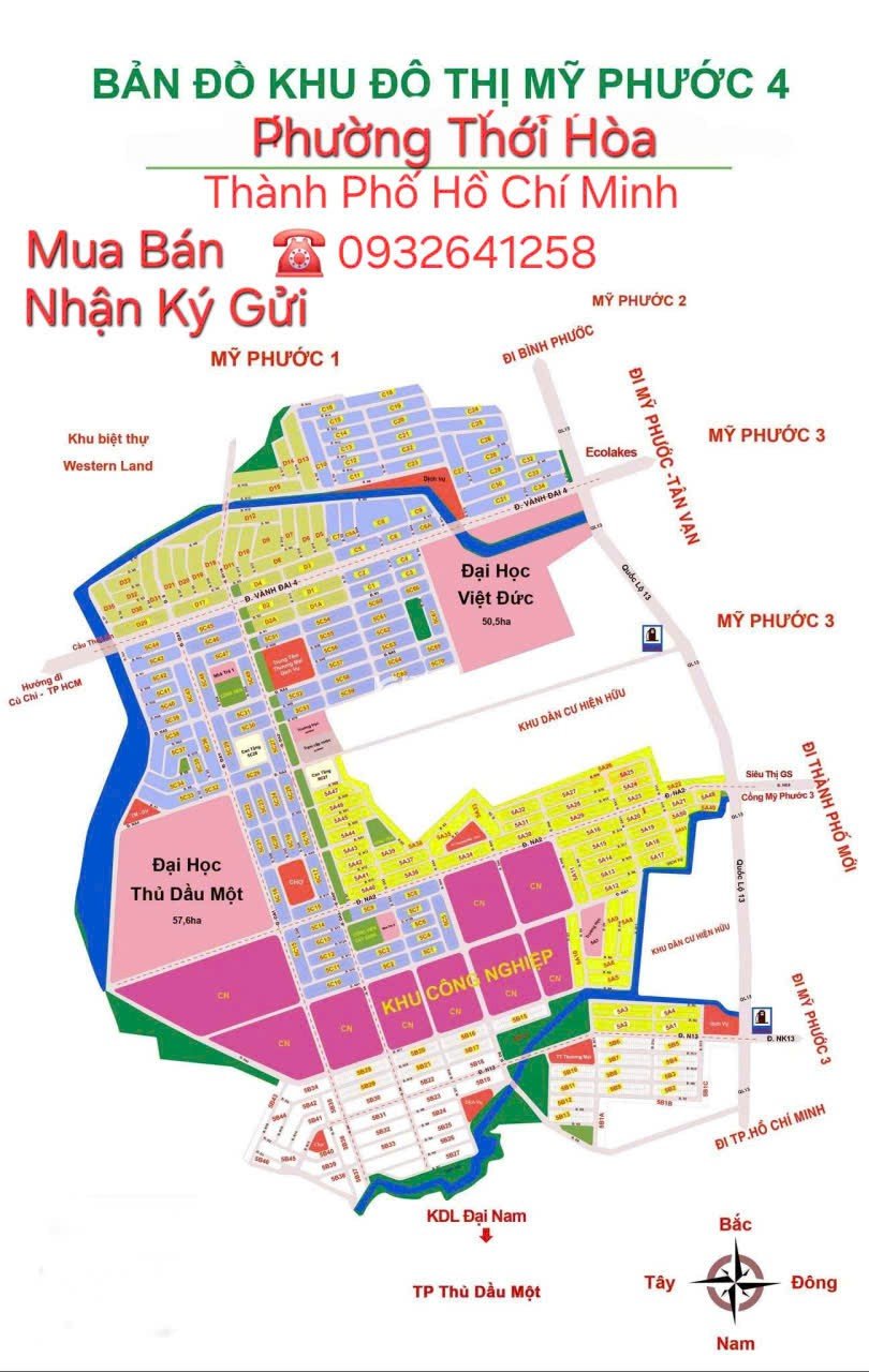 Bán đất 530 mỹ phước 4, thới hòa, hồ chí minh