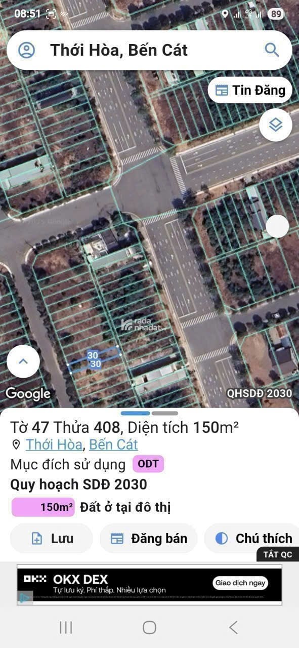 Bán đất 530 mỹ phước 4, thới hòa, hồ chí minh