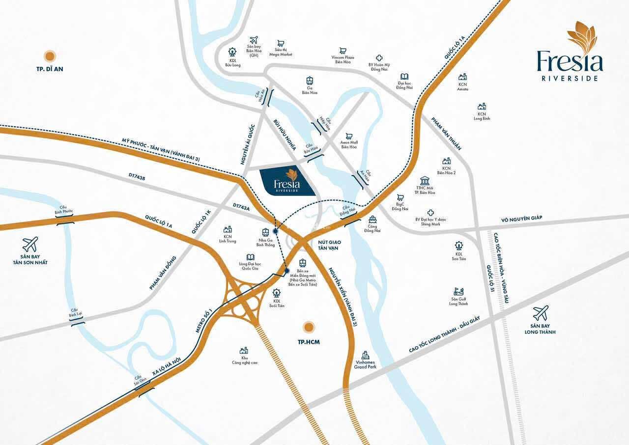 Nhận đặt chỗ tháp R3 dự án Fresia Riverside Biên Hòa (Giai đoạn cuối) giá 1.79 tỷ