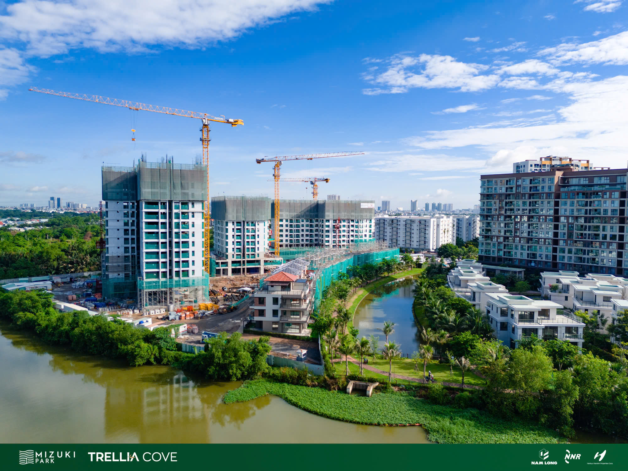 Căn Hộ Ven Sông Trellia Cove, Mizuki Park (26ha) Nguyễn Văn Linh, Bình Chánh, 2PN  75m2  5,2 tỷ