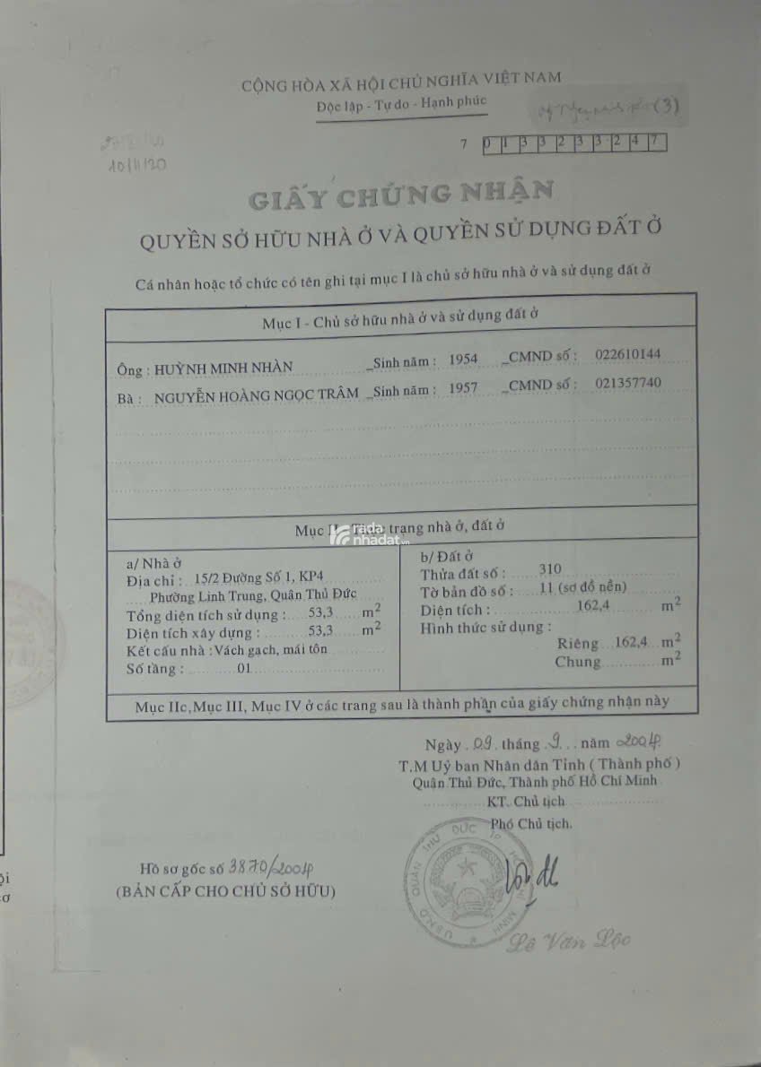 BÁN NHÀ PHỐ LINH TRUNG, THỦ ĐỨC 162M2 GIÁ CHỈ 12 TỶ