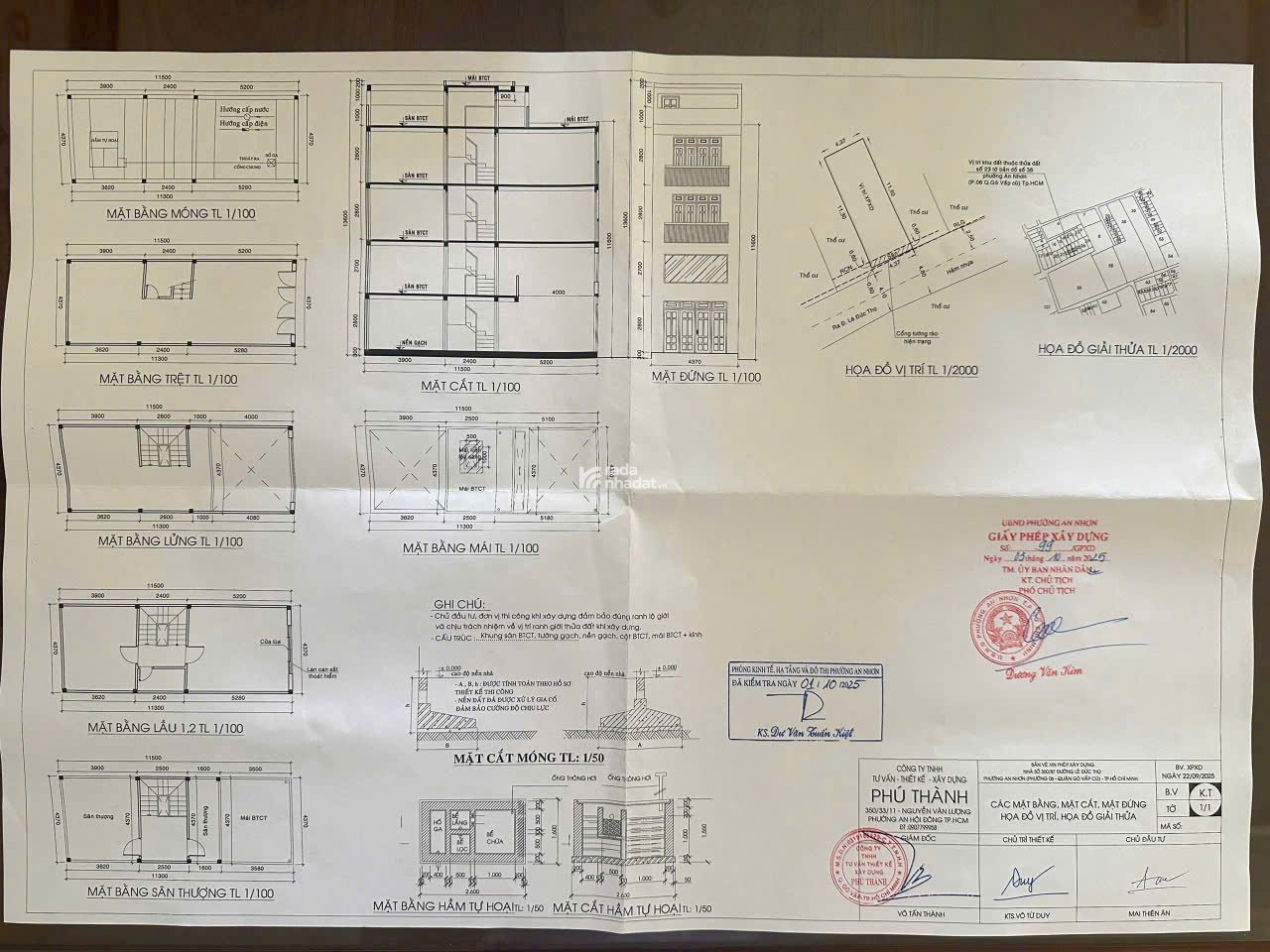 Bán nhà 350/87 Lê Đức Thọ P6, Dt 4,4x12m, cấp 4, GPXD 1 trệt 3 lầu ST. Giá 5,95 tỷ