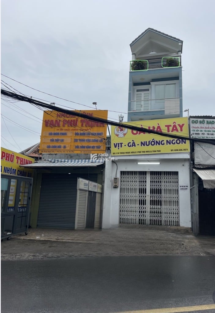 MẶT TIỀN 2 TẦNG ĐƯỜNG THOẠI NGỌC HẦU - TÂN PHÚ - NGANG 4X27 - DTCN 108M2 - GIÁ 10 TỶ 200