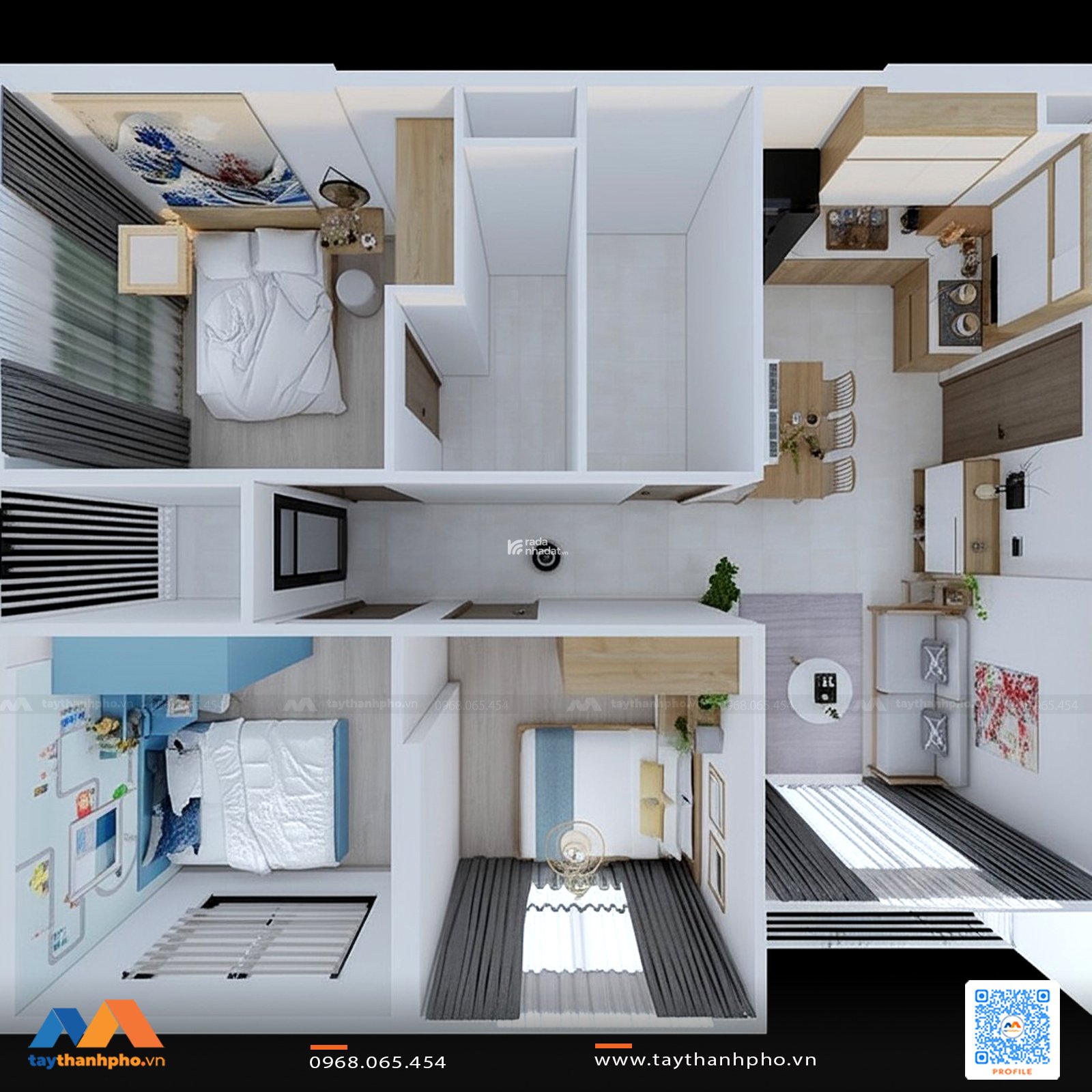 Chuyển nhượng căn 3PN The Rainbow Vinhomes Grand Park, full tiện ích, giá tốt!