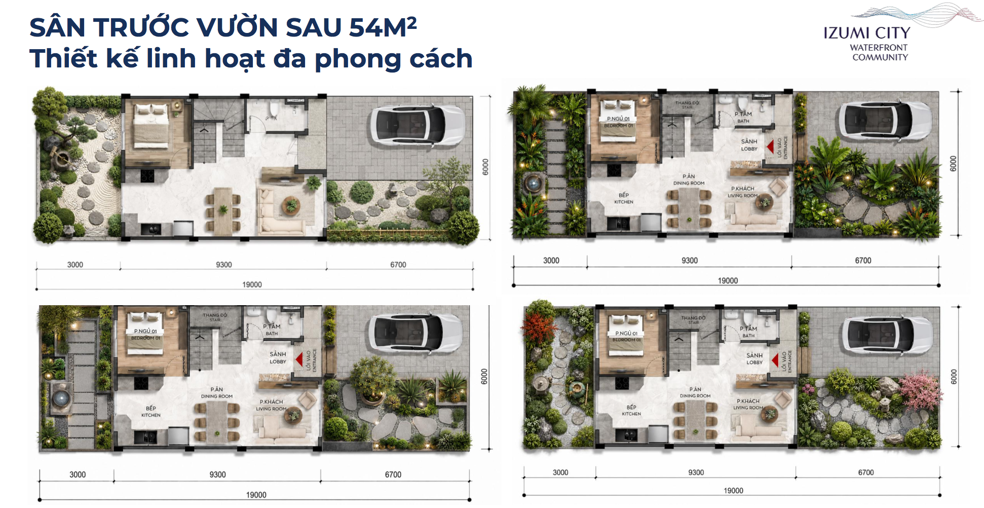 Nhà Phố Vườn Izumi City (170ha), Nguyễn Hữu Cảnh, ven sông Đồng Nai, 156m2 3 lầu giá 7.9 tỷ