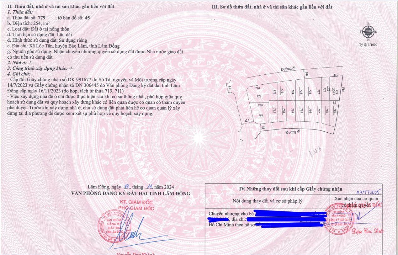 BÁN ĐẤT NGHỈ DƯỠNG VIEW RỪNG THÔNG PHƯỜNG 2, TP. BẢO LỘC SỔ SẴN  FULL THỔ CƯ GIÁ 2 TỶ 541 TRIỆU