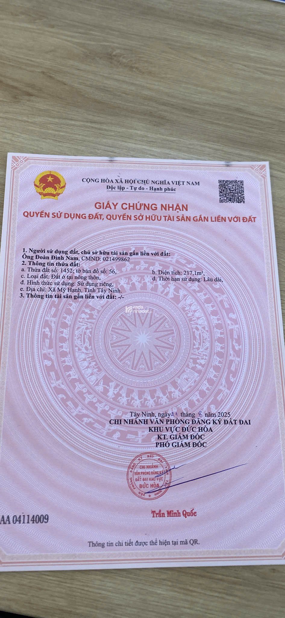 Bán đất thổ cư tại đường Gò Hưu, Ấp Mới 2, xã Mỹ Hạnh Nam,H, Đức Hòa. T. LA