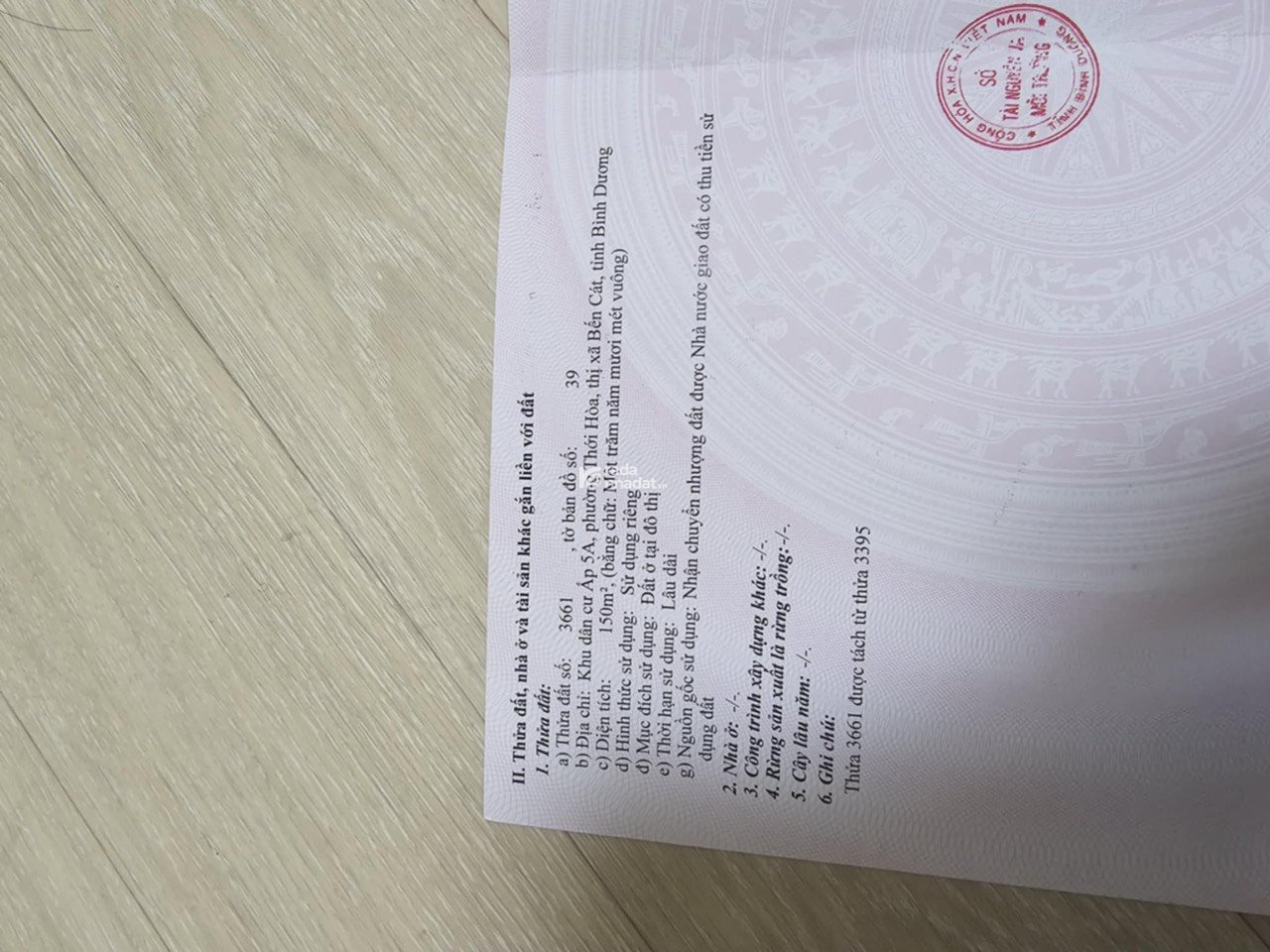 Bán lô đất mỹ phước 4, thới hòa, hồ chí minh