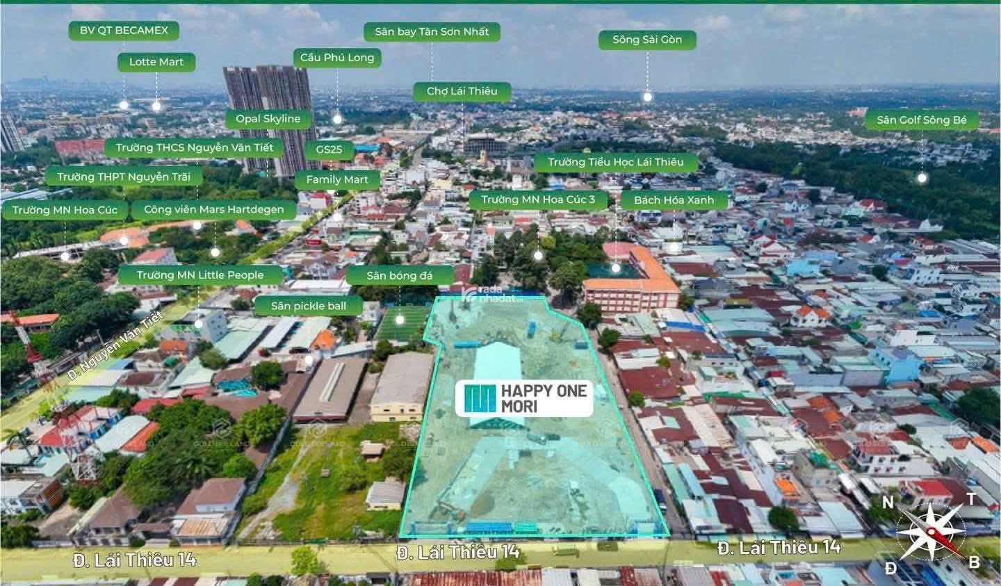 HAPPY ONE MORI, View Sân Golf, gần TTTM AEON, giá tốt đầu tư