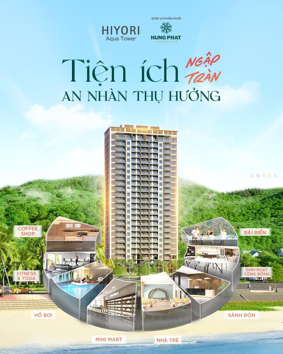 CÁCH BIỂN CHỈ 300M - 2PN HIYORI AQUA TOWER, VIEW THÀNH PHỐ ĐẸP MÊ MẨN