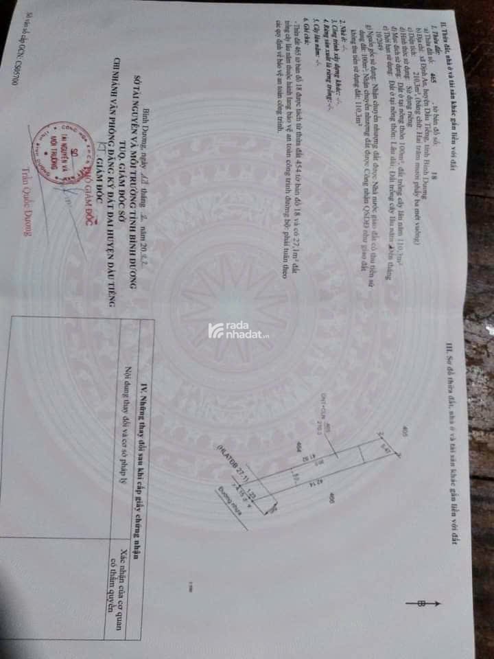 BÁN ĐẤT GẦN KHU DU LỊCH DẦU TIẾNG TP. HCM