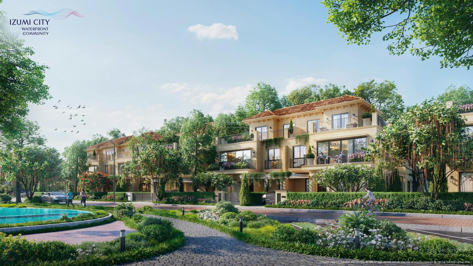 Nhà phố vườn ven sông Izumi City - chỉ cách Vinhomes Quận 9 qua cầu Đồng Nai 2 - sân vườn 54m2