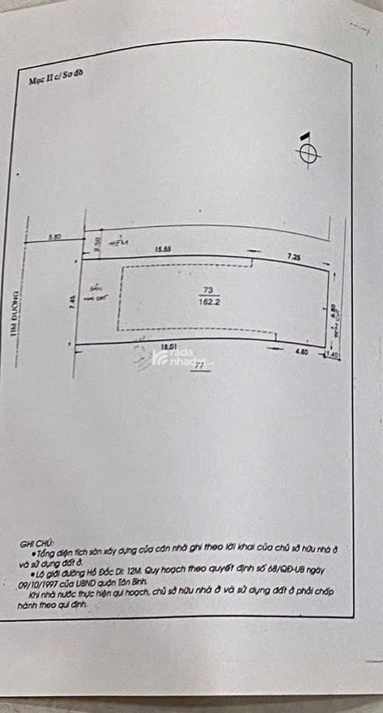 SIÊU NGON - HỒ ĐẮC DI NGAY MŨI TÀU ĐI VÀO THÔNG LÊ TRỌNG TẤN ĐƯỜNG 12m CÓ LỀ 2M 3 MẶT HẺM KHÔNG LG