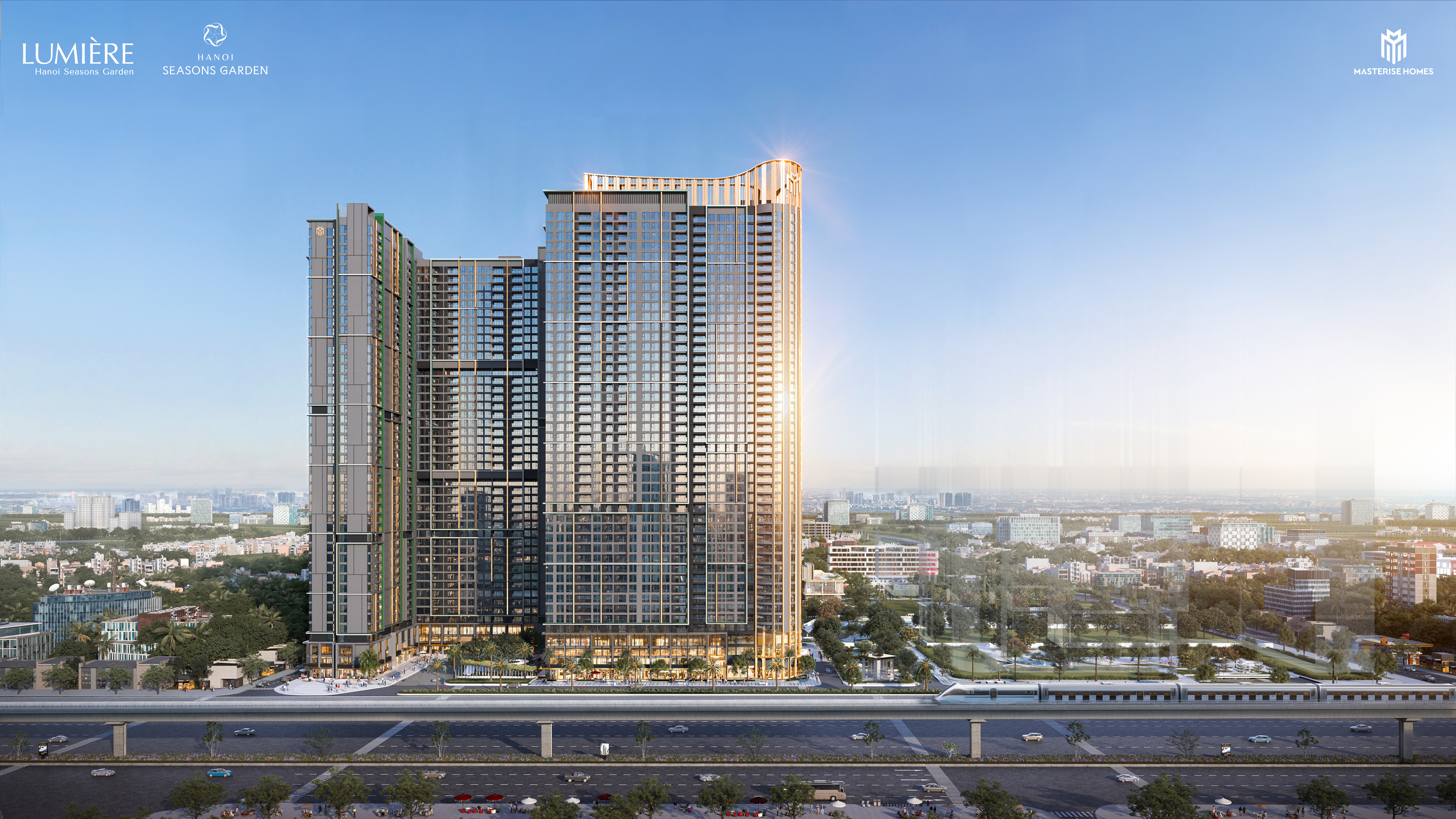 Căn góc 3PN1MR diện tích 126.7m2 tại Lumière Hanoi Seasons Garden
