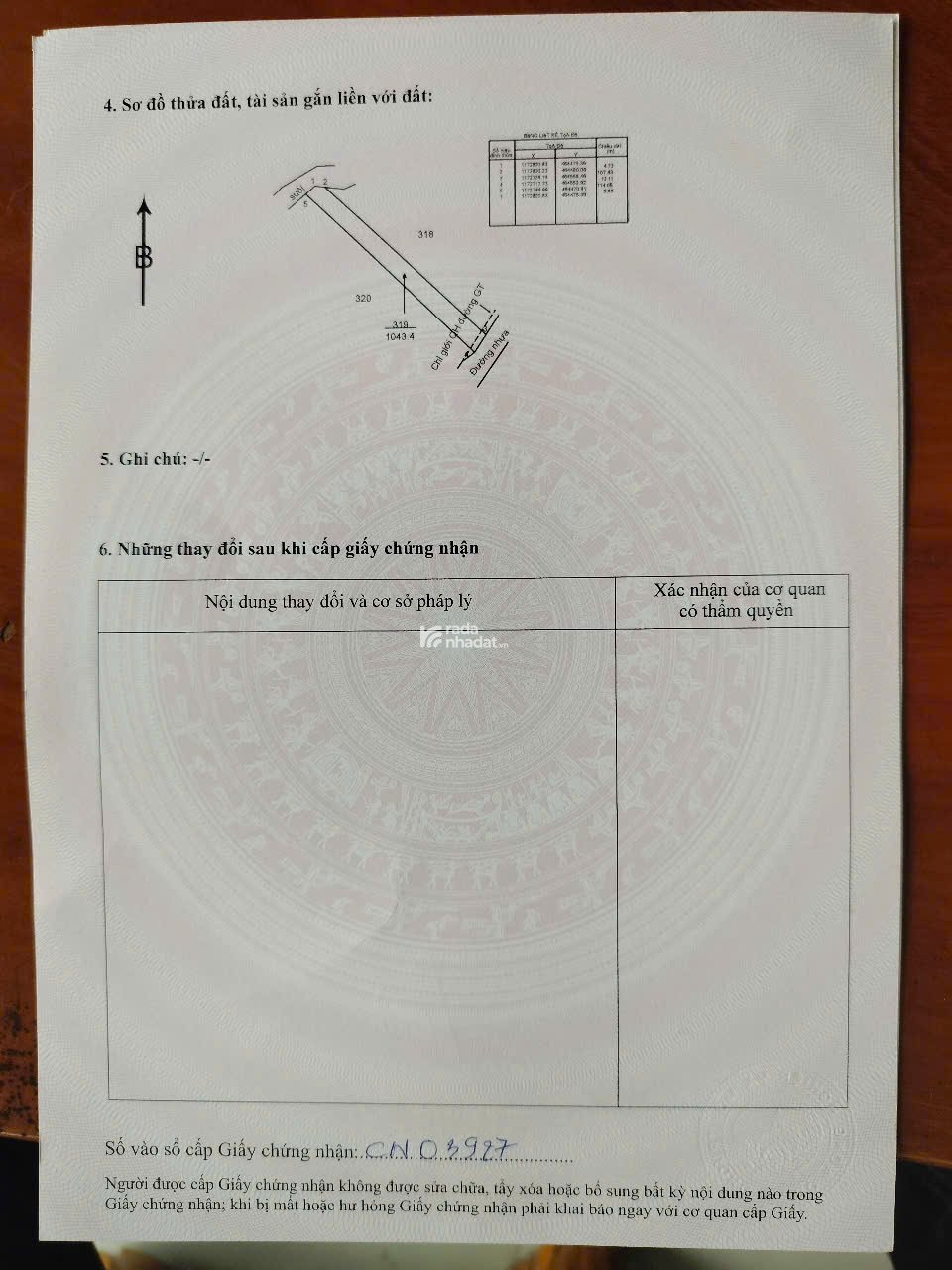 Bán lô đất suối gần biển mặt tiền đường nhựa ô tô
