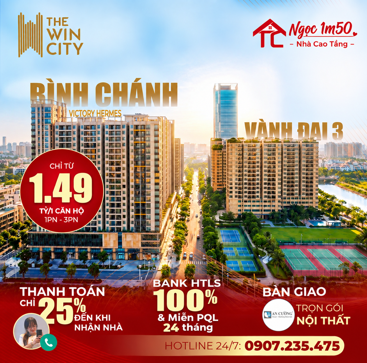Trả trước 373triệu - SỞ HỮU CĂN HỘ FULL NỘI THẤT sát nút giao Vành Đai 3 tỉnh lộ 10