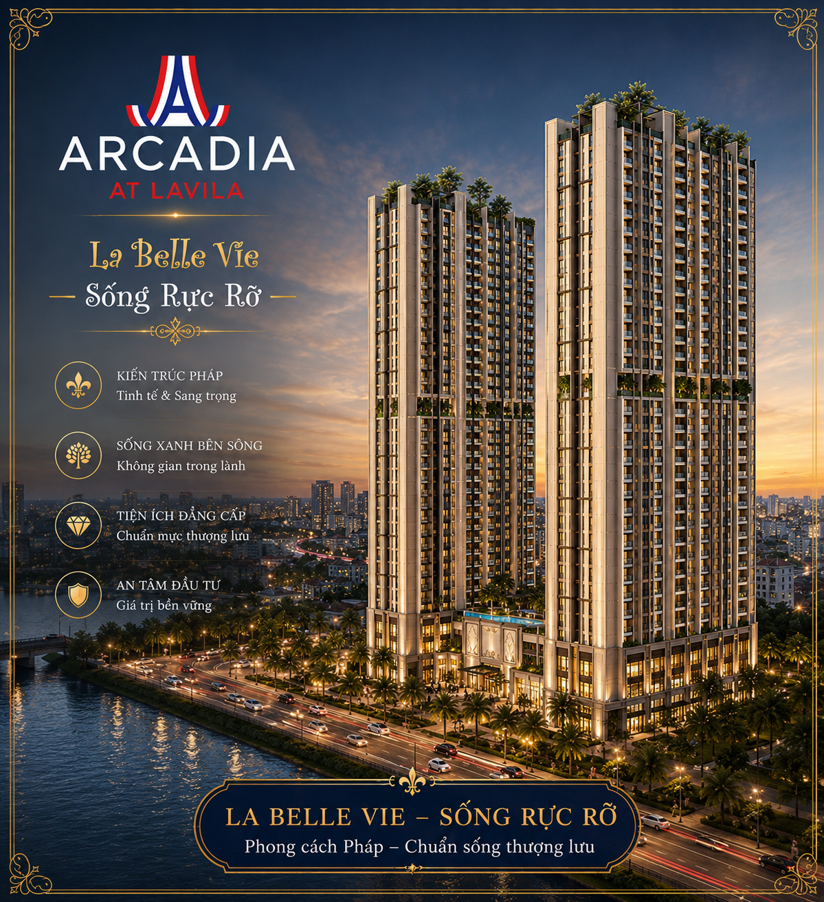75.84m2 - Giá 7 tỷ chưa chiết khấu - 3PN2WC Arcadia Nguyễn Hữu Thọ