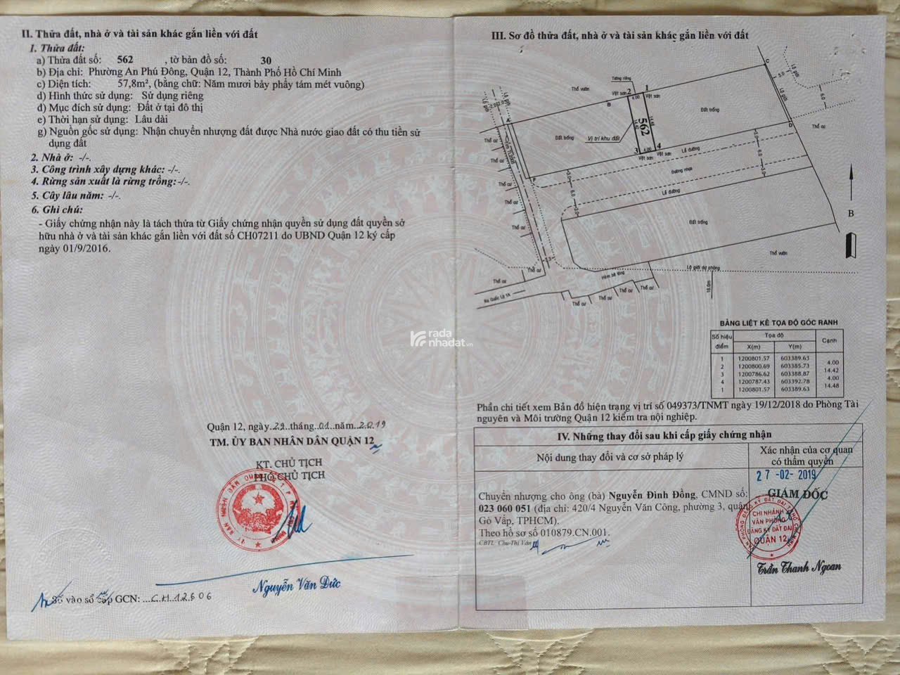 BÁN ĐẤT ĐẸP - KDC NỘI BỘ ĐƯỜNG 12M AN PHÚ ĐÔNG 10, Q12